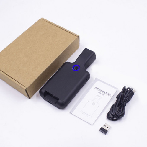 Scanner de codes-barres Bluetooth HC101D 2D, lecteur de codes-barres sans fil avec clip arrière pour téléphone, spécifications : côté SH28021906-08